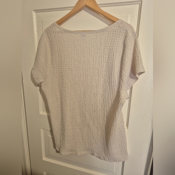 Old Navy Cream Textured Square Neck Top Size XXL - Picture 4 of 4